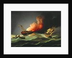 The East Indiaman Kent on Fire in the Bay of Biscay by Thomas Buttersworth