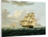 A British Frigate in Pursuit of a French Frigate by Thomas Buttersworth