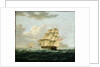A British Frigate in Pursuit of a French Frigate by Thomas Buttersworth