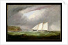 Schooner Yacht 'Esmeralda' in Alderney Roads off Cap le Hague, 1861 by Arthur Wellington Fowles
