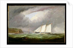Schooner Yacht 'Esmeralda' in Alderney Roads off Cap le Hague, 1861 by Arthur Wellington Fowles