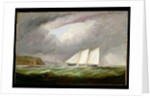 Schooner Yacht 'Esmeralda' in Alderney Roads off Cap le Hague, 1861 by Arthur Wellington Fowles