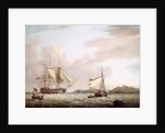 An English Man-of-War off Pendennnis Castle, Falmouth 1801 by George Webster