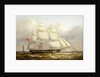A Frigate off the Eddystone Lighthouse by Henry A. Luscombe