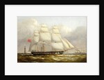 A Frigate off the Eddystone Lighthouse by Henry A. Luscombe