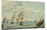 British Ships Blocking Cadiz in 1797, 1797 by Thomas Buttersworth