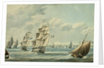 British Ships Blocking Cadiz in 1797, 1797 by Thomas Buttersworth