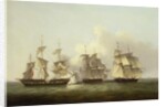 HMS Gore in Action With the French Brigs 'Palinure' and 'Pilade' by Thomas Luny