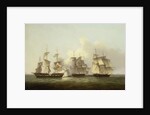 HMS Gore in Action With the French Brigs 'Palinure' and 'Pilade' by Thomas Luny