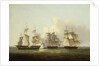 HMS Gore in Action With the French Brigs 'Palinure' and 'Pilade' by Thomas Luny