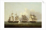HMS Gore in Action With the French Brigs 'Palinure' and 'Pilade' by Thomas Luny