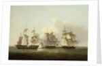 HMS Gore in Action With the French Brigs 'Palinure' and 'Pilade' by Thomas Luny