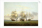 HMS Gore in Action With the French Brigs 'Palinure' and 'Pilade' by Thomas Luny