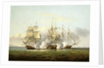 HMS Gore in Action With the French Brigs 'Palinure' and 'Pilade' by Thomas Luny