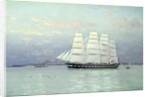 An Outward Bound Ship under Full Sail, 1882 by Eduardo de Martino