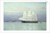An Outward Bound Ship under Full Sail, 1882 by Eduardo de Martino