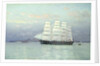 An Outward Bound Ship under Full Sail, 1882 by Eduardo de Martino