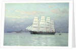 An Outward Bound Ship under Full Sail, 1882 by Eduardo de Martino
