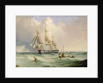 Frigate under Sail by Edward H. Niemann