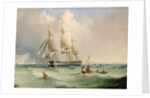 Frigate under Sail by Edward H. Niemann