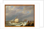 Vessels on a Lee Shore in a Gale of Wind, 1844 by Johannes Hermanus Koekkoek