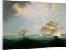 A Naval Brig Pursuing another Brig by Thomas Buttersworth