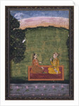 Couple in a landscape by Indian School