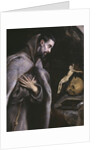 St. Francis meditating, c.1586-92 by El Greco