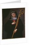 St. Gertrude the Great carrying the sacred heart of Jesus by Spanish School