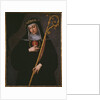 St. Gertrude the Great carrying the sacred heart of Jesus by Spanish School