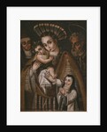 Ex voto, Holy Family with St. Anne and the nun of the Abbey, Ana de Ibaizabal by Spanish School