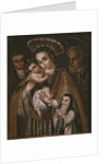 Ex voto, Holy Family with St. Anne and the nun of the Abbey, Ana de Ibaizabal by Spanish School