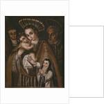 Ex voto, Holy Family with St. Anne and the nun of the Abbey, Ana de Ibaizabal by Spanish School