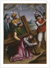 The Bearing of the Cross, Simon of Cyrene helps Jesus by Spanish School