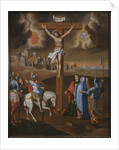 Crucifixion, the lance of the centurion by Spanish School