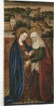 Triptych, Visitation, central panel by Spanish & Flemish School