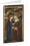 Triptych, Visitation, central panel by Spanish & Flemish School