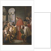 St. Charles Borromeo, archbishop of Milan, distributing alms to the poor, 1853 by Jose Salome Pina