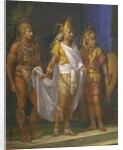 Emperor Montezuma II, detail, painting by Juan Ortega, 1885 by Juan Ortega