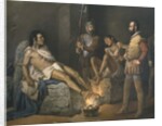 Torture of Cuauhtemoc 1893 by Leandro Izaguirre