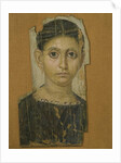 Mummy female portrait, from Fayum, late 3rd century AD by Roman Period Egyptian