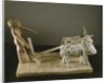 Funerary model of a ploughman leading his plough drawn by two oxen by Middle Kingdom Egyptian