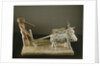 Funerary model of a ploughman leading his plough drawn by two oxen by Middle Kingdom Egyptian