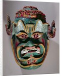 Ritual mask of Santiago used in the Mexican dance of the Moors and the Christians by School Mexican