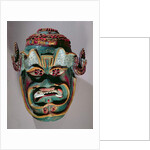 Ritual mask of Santiago used in the Mexican dance of the Moors and the Christians by School Mexican