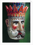 Mask of a king magus used in processions to celebrate the feast of the Epiphany in Mexico on 6 January by School Mexican