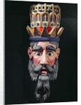 Mask of a king magus used in processions to celebrate the feast of the Epiphany in Mexico on 6 January by School Mexican