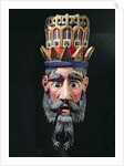 Mask of a king magus used in processions to celebrate the feast of the Epiphany in Mexico on 6 January by School Mexican