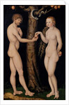 Adam and Eve in the Garden of Eden, c.1520-25 by Lucas the Elder Cranach