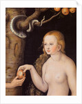 Eve offering the apple to Adam in the Garden of Eden and the serpent, c.1520-25 by Lucas the Elder Cranach